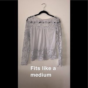White lace top